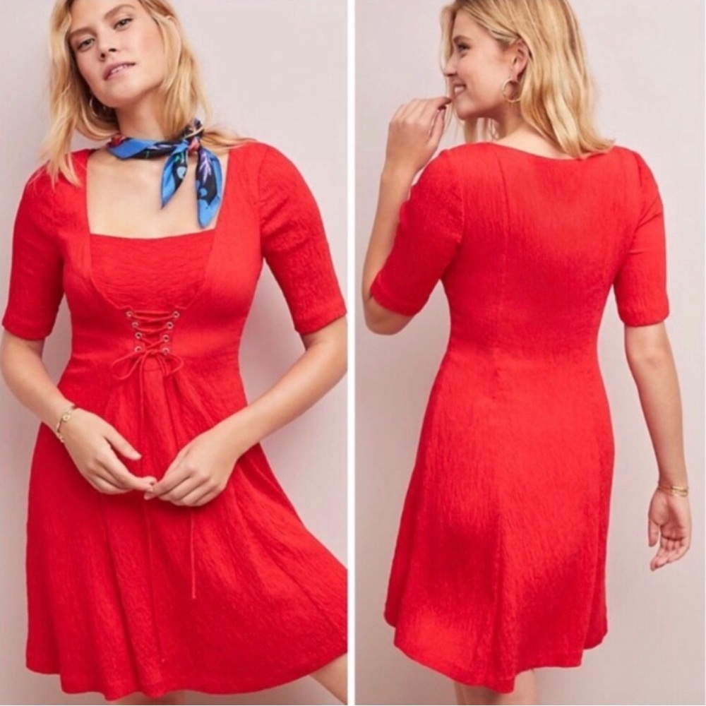 NWT Anthropologie Red Dress